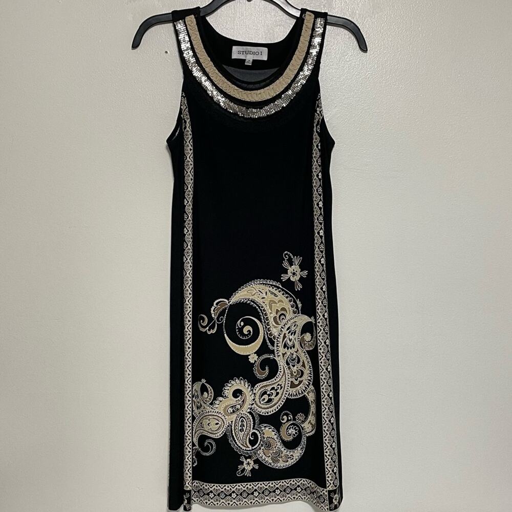Studio I Paisley Sheath Dress Size 8